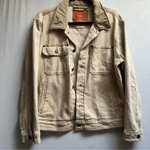 Levi's Men’s Tan Denim Jacket - Classic Workwear Style Sz S